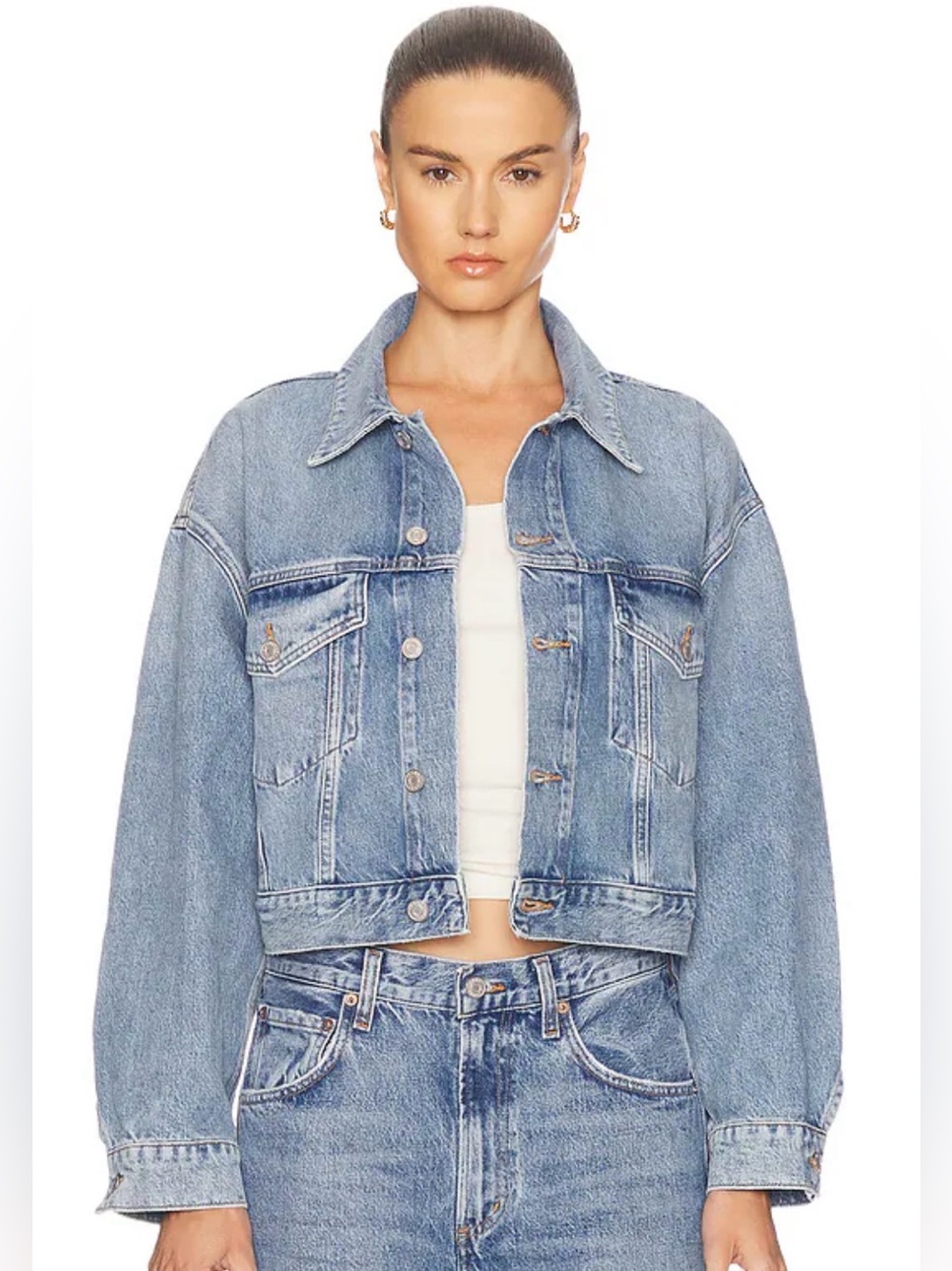 NWOT Mother The Big Shorty Denim Jacket